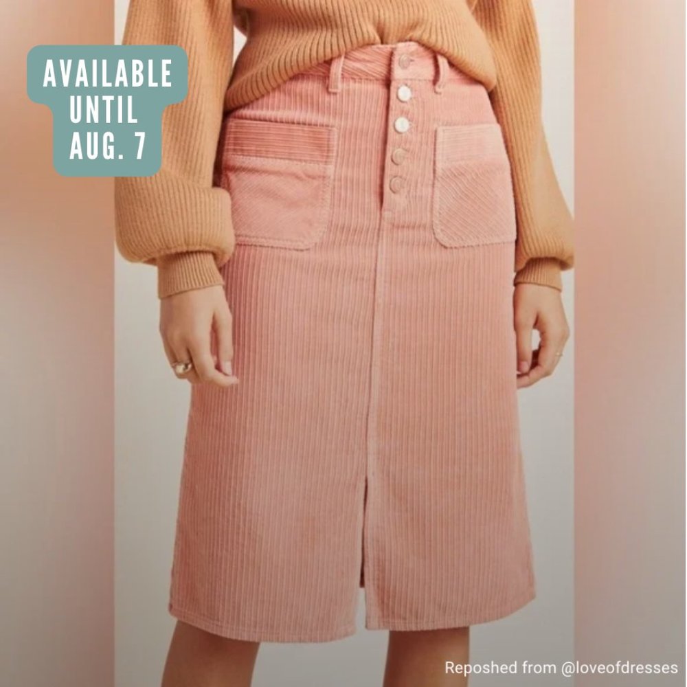 NWT Anthropologie Pilcro Corduroy Pencil Skirt